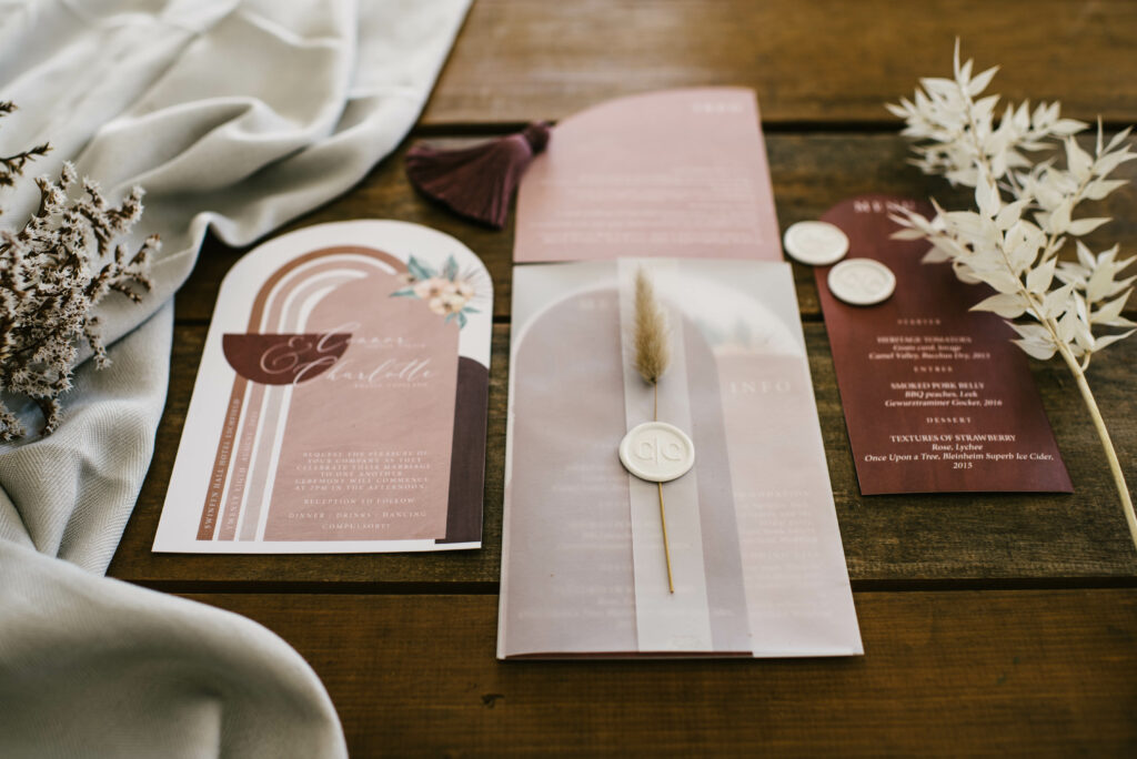 elegant wedding stationery by Two Little Words